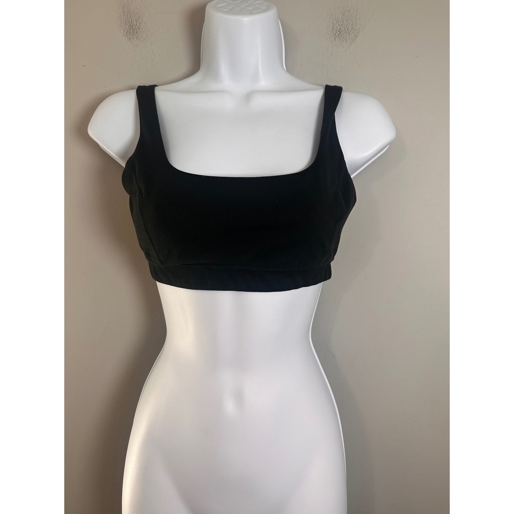 J.Crew Active CloudStretch Scoopneck Sports Bra Black‎ BD674 Womens XS
